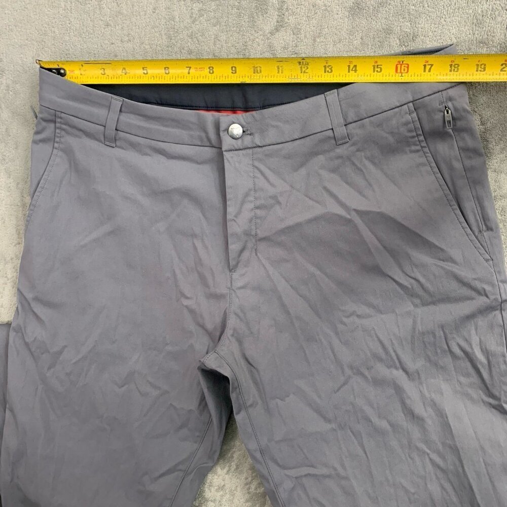 Birddogs Pants Men's 38x32 Performance Golf Chino Gray Stretch Athleisure Lined - Picture 7 of 13